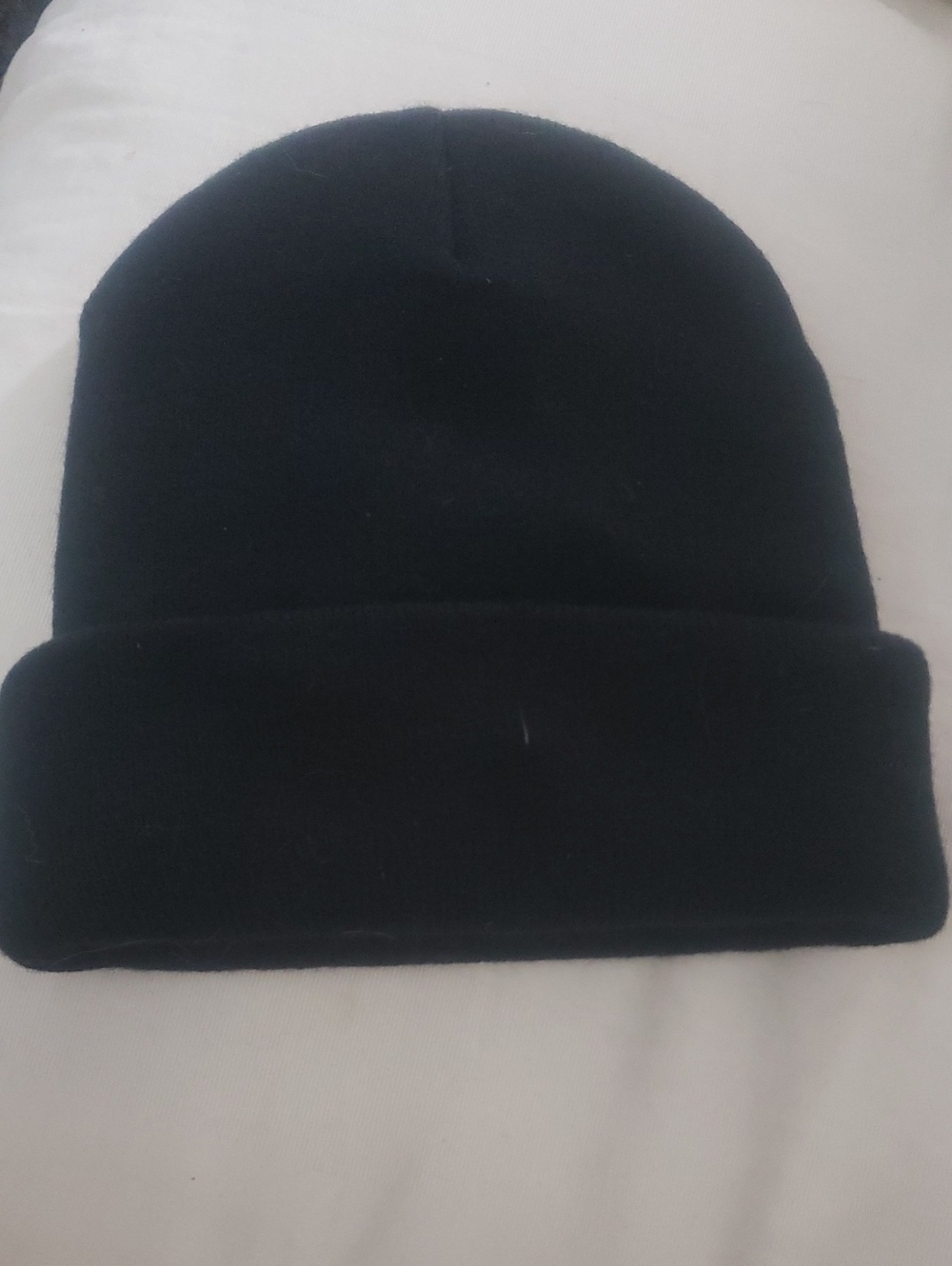 Men's Black Knit Cuffed Beanie